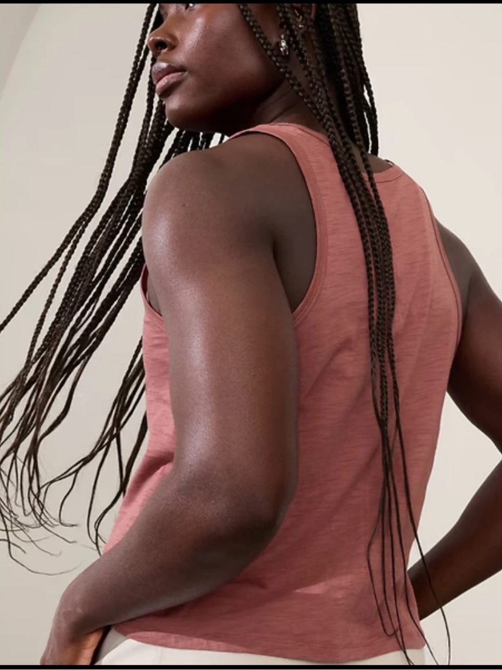 ATHLETA Essential Slub Tank - Rosewood Red